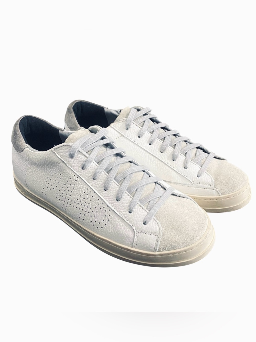 SOLD DO NOT PURCHASE P448 John Low White Grey Black Leather & Suede Sneakers